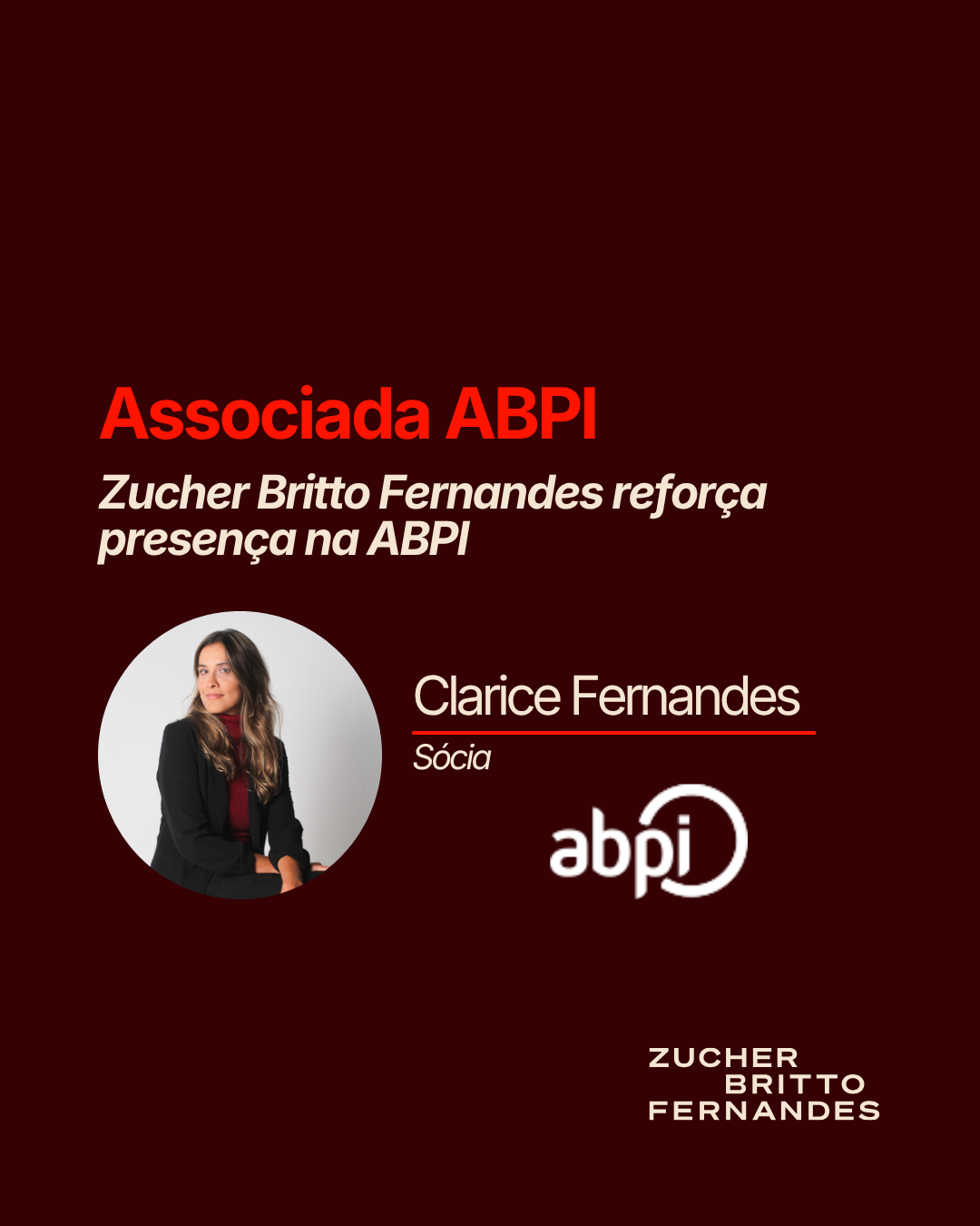 Clarice Fernandes passa a integrar a ABPI